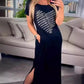 🌸 Side Slit rochii lungi tricou