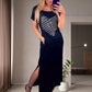 🌸 Side Slit rochii lungi tricou