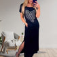 🌸 Side Slit rochii lungi tricou