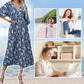 🌸Rochie lungă elegantă pentru femei cu imprimare florală și gât în V