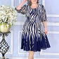 ✨Rochie plisată cu imprimeu zebră pentru femei