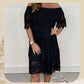 💃Rochie elegantă de dantelă patchwork fără bretele