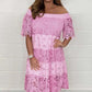 💃Rochie elegantă de dantelă patchwork fără bretele