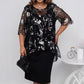🌺Elegant doamnelor rochie Set (sifon imprimat Top + rochie)