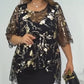 🌺Elegant doamnelor rochie Set (sifon imprimat Top + rochie)
