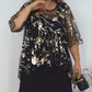🌺Elegant doamnelor rochie Set (sifon imprimat Top + rochie)