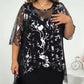 🌺Elegant doamnelor rochie Set (sifon imprimat Top + rochie)