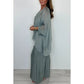 ✨Femeii Elegant Casual Chiffon Top și pantaloni largi Set