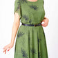👗 Rochie din sifon cu gât rotund (cu curea)