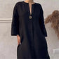 👗Bumbac respirabil in 7/10 maneca V-Neck rochie