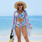 🏖️Costume de baie imprimate în mai multe culori pentru femei, set de 3 piese