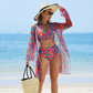 🏖️Costume de baie imprimate în mai multe culori pentru femei, set de 3 piese