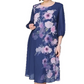 🌺Rochie elegantă din șifon imprimat cu gât rotund