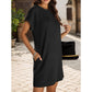 🔥2025 Nou💞Rochie de buzunar elegantă cu gât rotund și culoare solidă