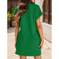 🔥2025 Nou💞Rochie de buzunar elegantă cu gât rotund și culoare solidă