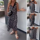 💝Rochie imprimată fără mâneci, cu decolteu în V
