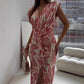 ✨ Rochie fără mâneci cu croială imprimată