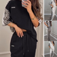 🐆Set din două piese cu top și pantaloni cu imprimeu leopard