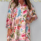 🌺V-Neck buton în jos vrac rochie florale