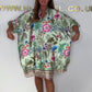 🌺V-Neck buton în jos vrac rochie florale