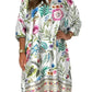 🌺V-Neck buton în jos vrac rochie florale