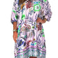 🌺V-Neck buton în jos vrac rochie florale
