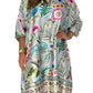 🌺V-Neck buton în jos vrac rochie florale