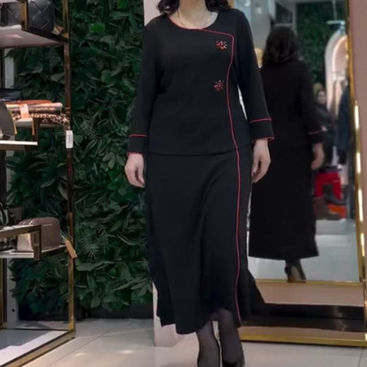 👗Set elegant de top și fustă din două piese pentru femei