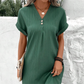 🍃Minimalist rochie de culoare solidă cu gât în V pentru femei