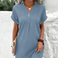 🍃Minimalist rochie de culoare solidă cu gât în V pentru femei