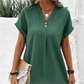 🍃Minimalist rochie de culoare solidă cu gât în V pentru femei