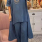 Set de două piese cu top și pantaloni neregulat pentru femei