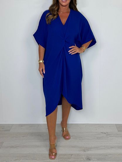 💖Rochie elegantă cu mânecă scurtă și decolteu în V