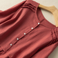 💘 Rochie de cămașă din bumbac și in cu mânecă scurtă în stil vintage
