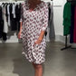 👗Rochie în linie cu mânecă medie și decolteu în V imprimat