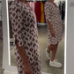 👗Rochie în linie cu mânecă medie și decolteu în V imprimat