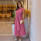 💗Femeii elegant fără mâneci buton jos cămașă rochii lungi