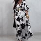 💃Rochie maxi elegantă imprimată cu decolteu în V pentru femei