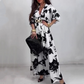 💃Rochie maxi elegantă imprimată cu decolteu în V pentru femei