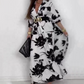 💃Rochie maxi elegantă imprimată cu decolteu în V pentru femei