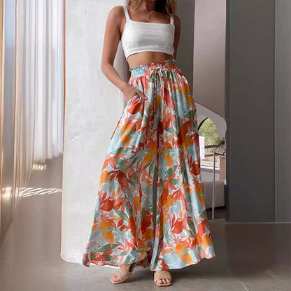 ✨Pantaloni casual imprimați cu picior larg