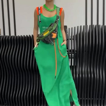 👗Rochie casual fără mâneci din bumbac respirabil