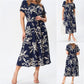 🌼Floral Print Slim rotund gât rochie