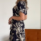 🌼Floral Print Slim rotund gât rochie