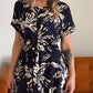 🌼Floral Print Slim rotund gât rochie