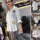 💖Cămașă din două piese cu imprimeu leopard + pantaloni întinși