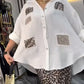 💖Cămașă din două piese cu imprimeu leopard + pantaloni întinși