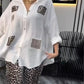 💖Cămașă din două piese cu imprimeu leopard + pantaloni întinși