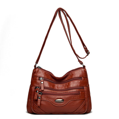 👜Capacitate mare multifuncțională din piele moale crossbody sac