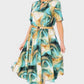 👗 Rochie elegantă cu mânecă scurtă și curea